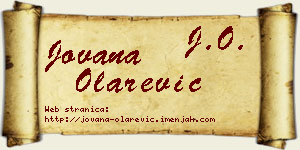 Jovana Olarević vizit kartica